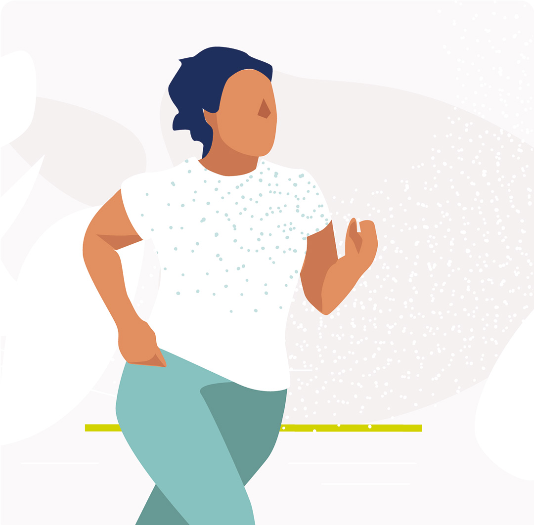 Drei Infografiken zum Ablauf des Programms RV Fit